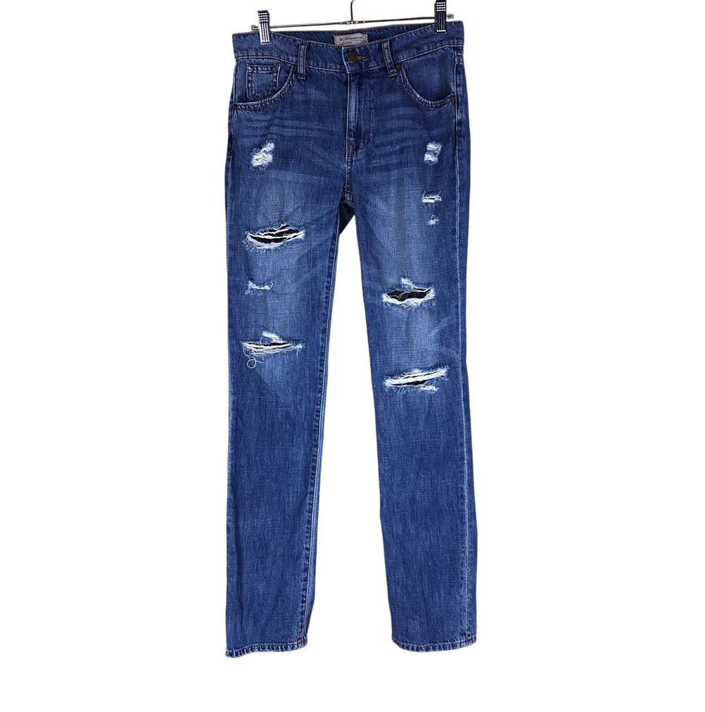 BCBGeneration Jeans Women’s 23 Dark Blue Skinny Distressed Ripped 100% Cotton